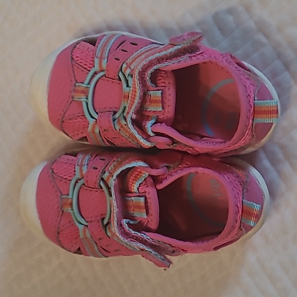 Stride Rite Baby Petra Pink Multi Color Strap Shoe Girls Size 5W - Picture 4 of 7